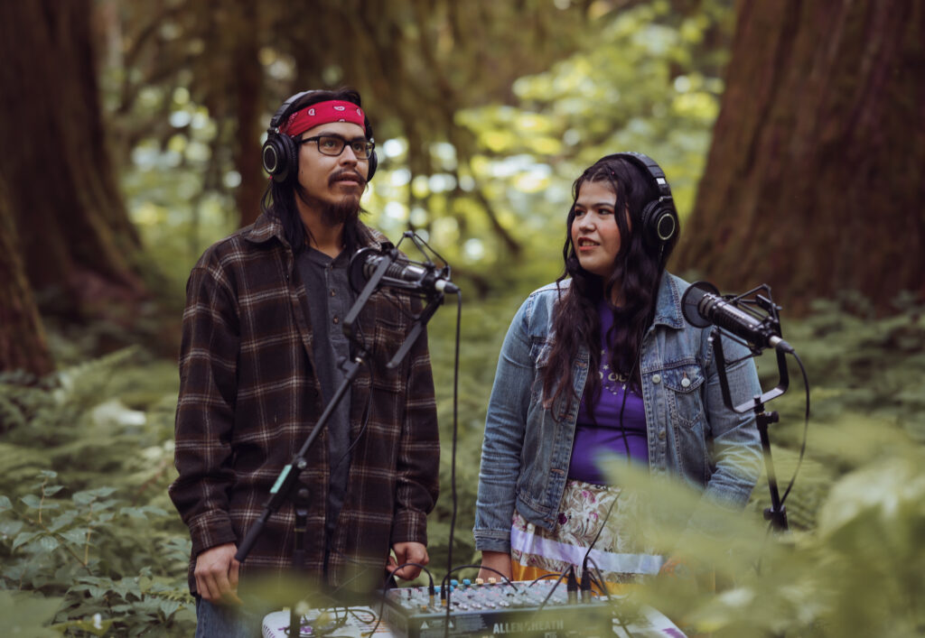 Tatala is a Nuxalk Radio host and Nuxalk language coordinator for the Nuxalk Radio Station. He enjoys playing the drums and more. Ximximana is co-host of the Nuxalk language-learning show It7Nuxalkmc on the Nuxalk Radio.